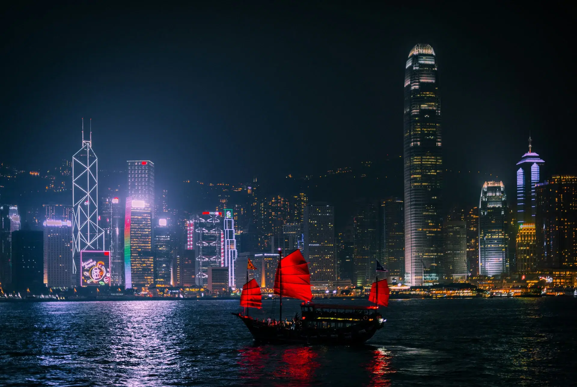 Scenic view of Hong Kong